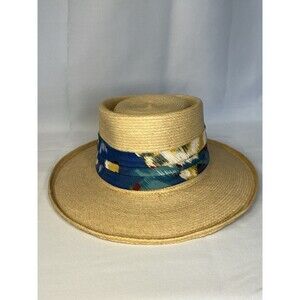 Palm Leaf Straw Hat Handmade in Guatemala by Maya-Quiche Indians sz 7 1/8 Clean